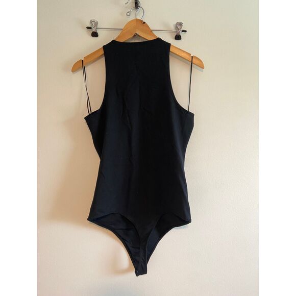 Abercrombie & Fitch High Neck Black Bodysuit Size Large Soft A&F - Picture 3 of 5